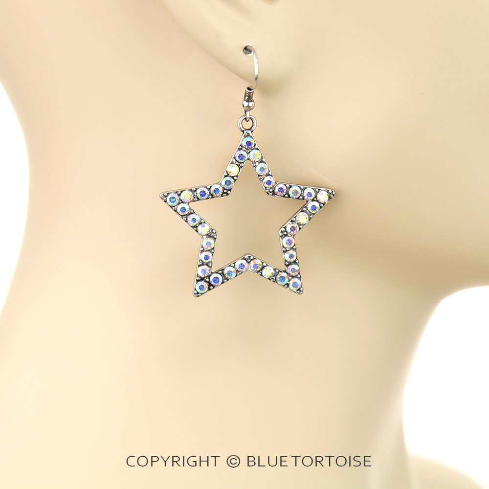 Western Star Stone Dangle Earrings - Image 2
