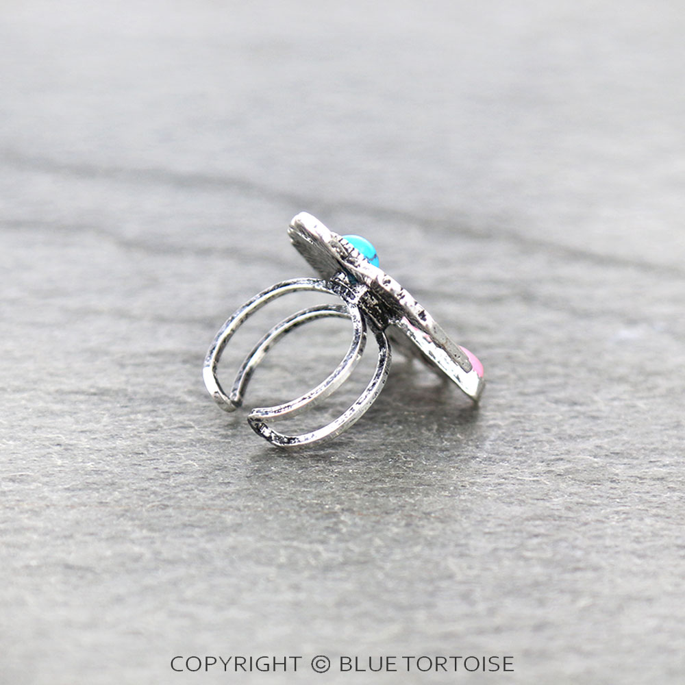Western Thunderbird Stone Cuff Ring - Image 2