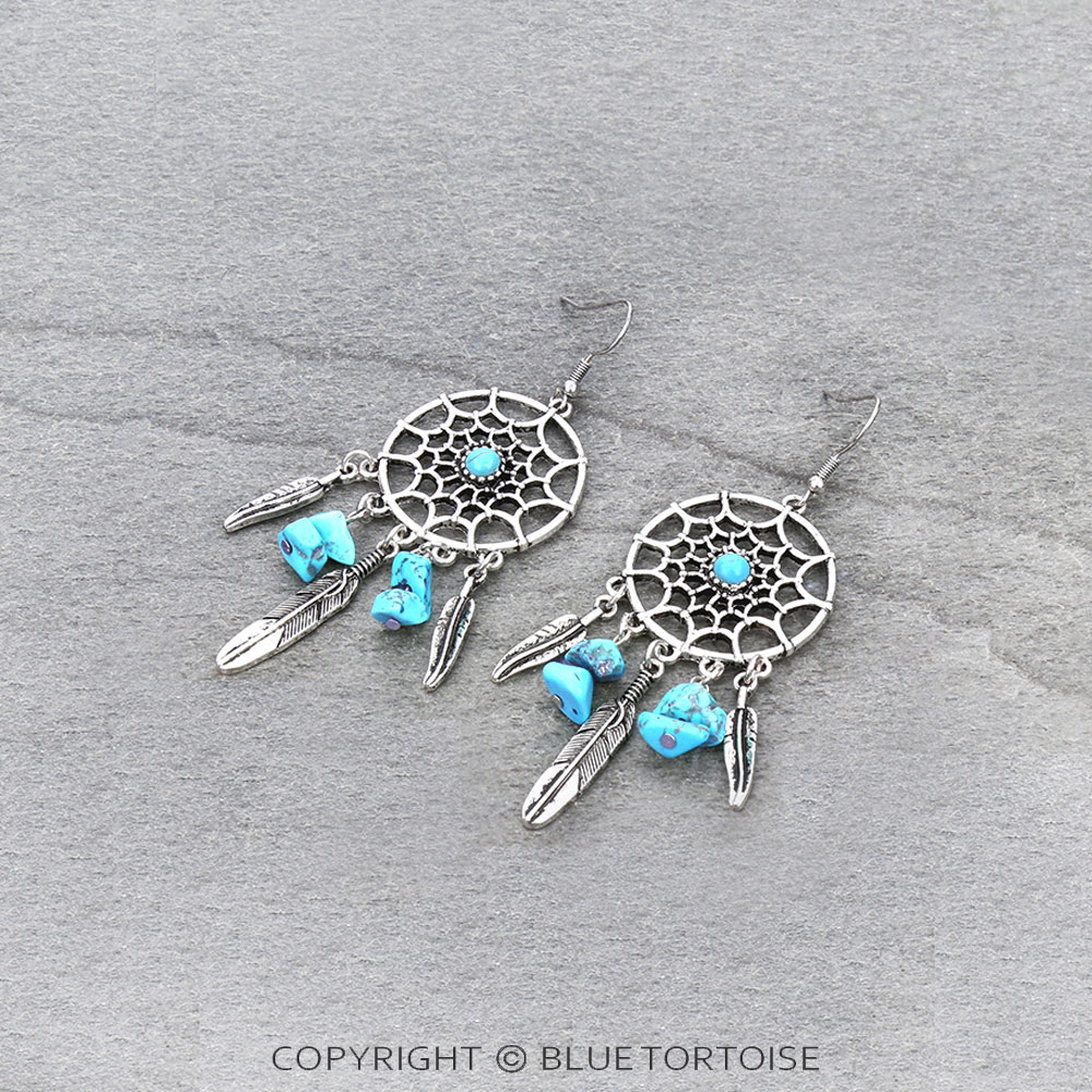 Western Dream Catcher Dangle Earrings