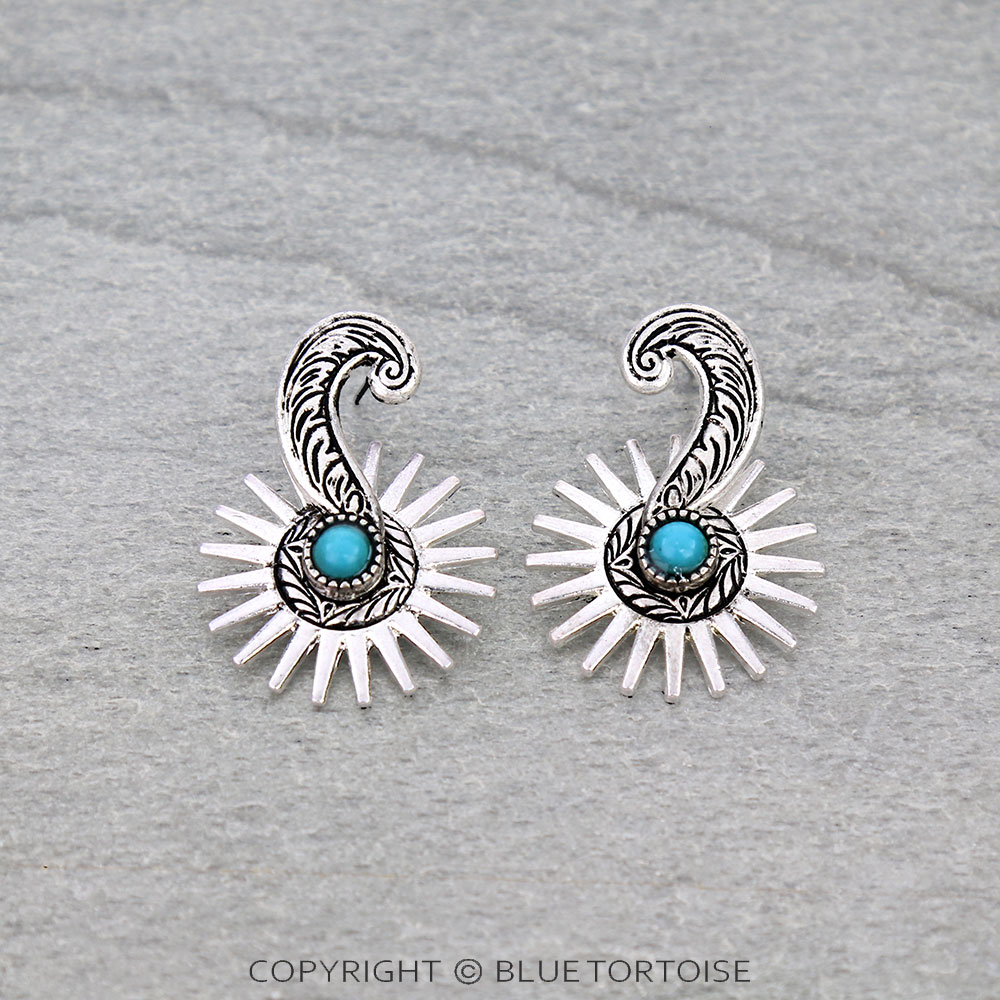 Western Boot Spurs Stud Earrings