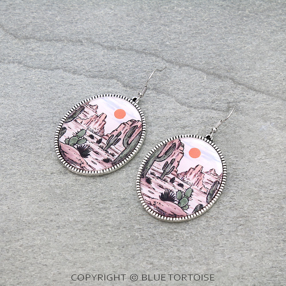 Western Scenery Dangle Earrings