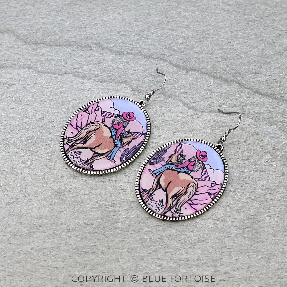 Western Scenery Dangle Earrings