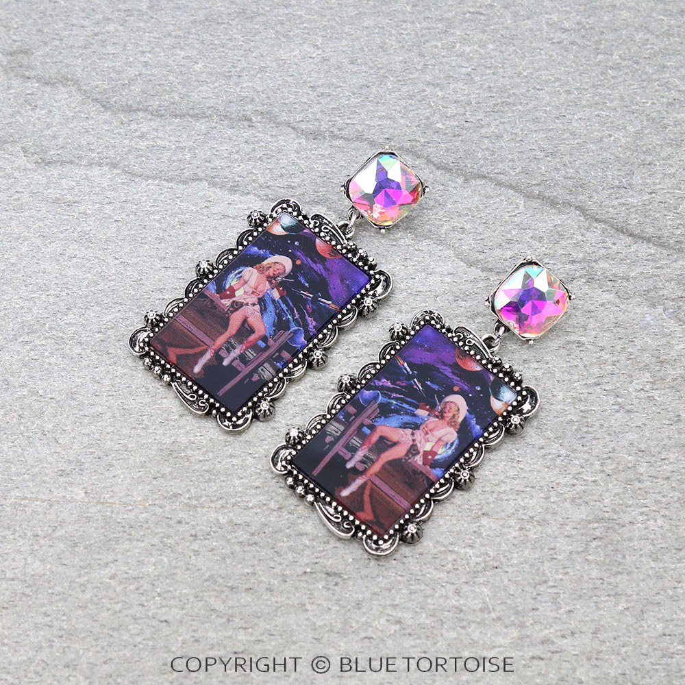 Cosmic Western Scenery Stud Earrings