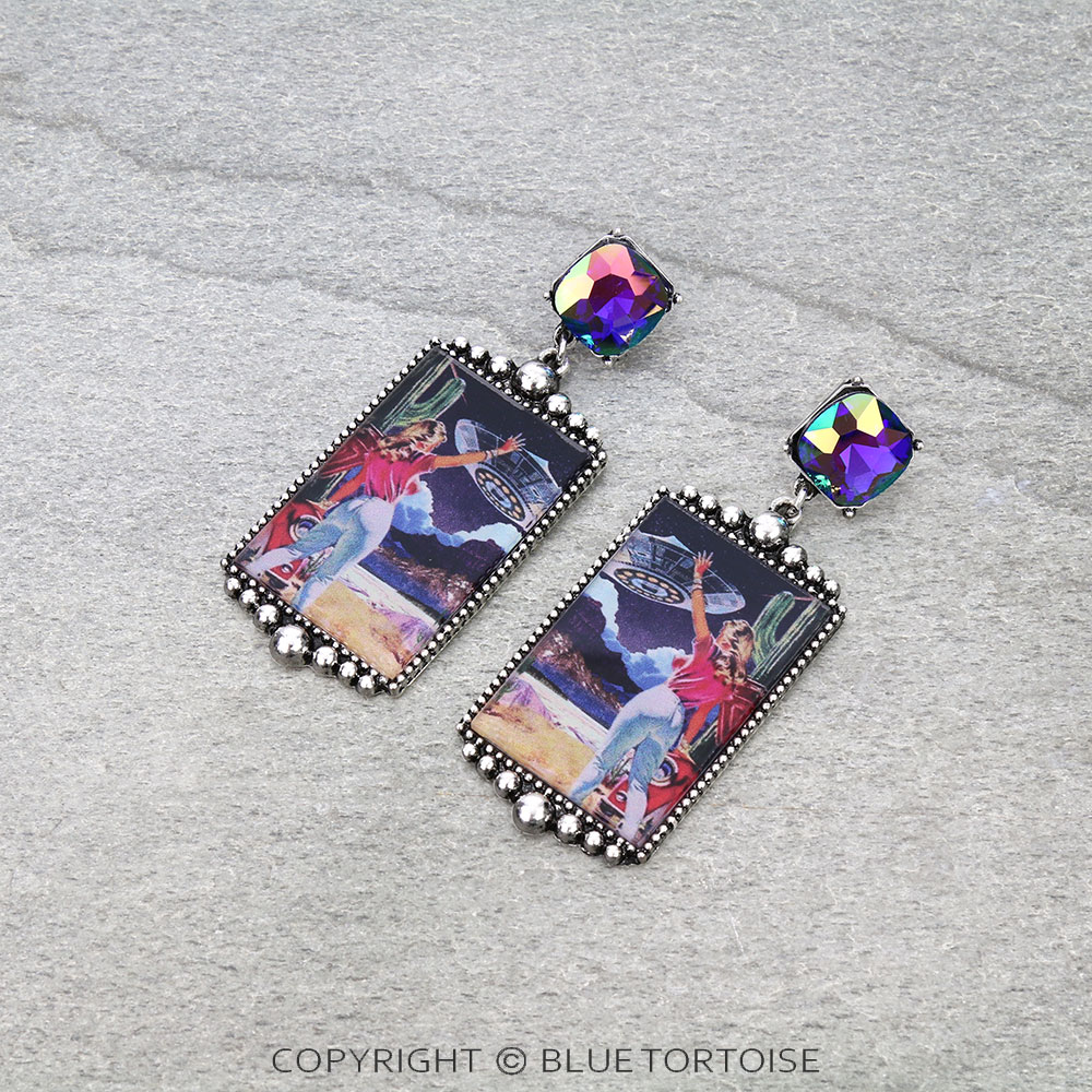 Cosmic Western Scenery Stud Earrings