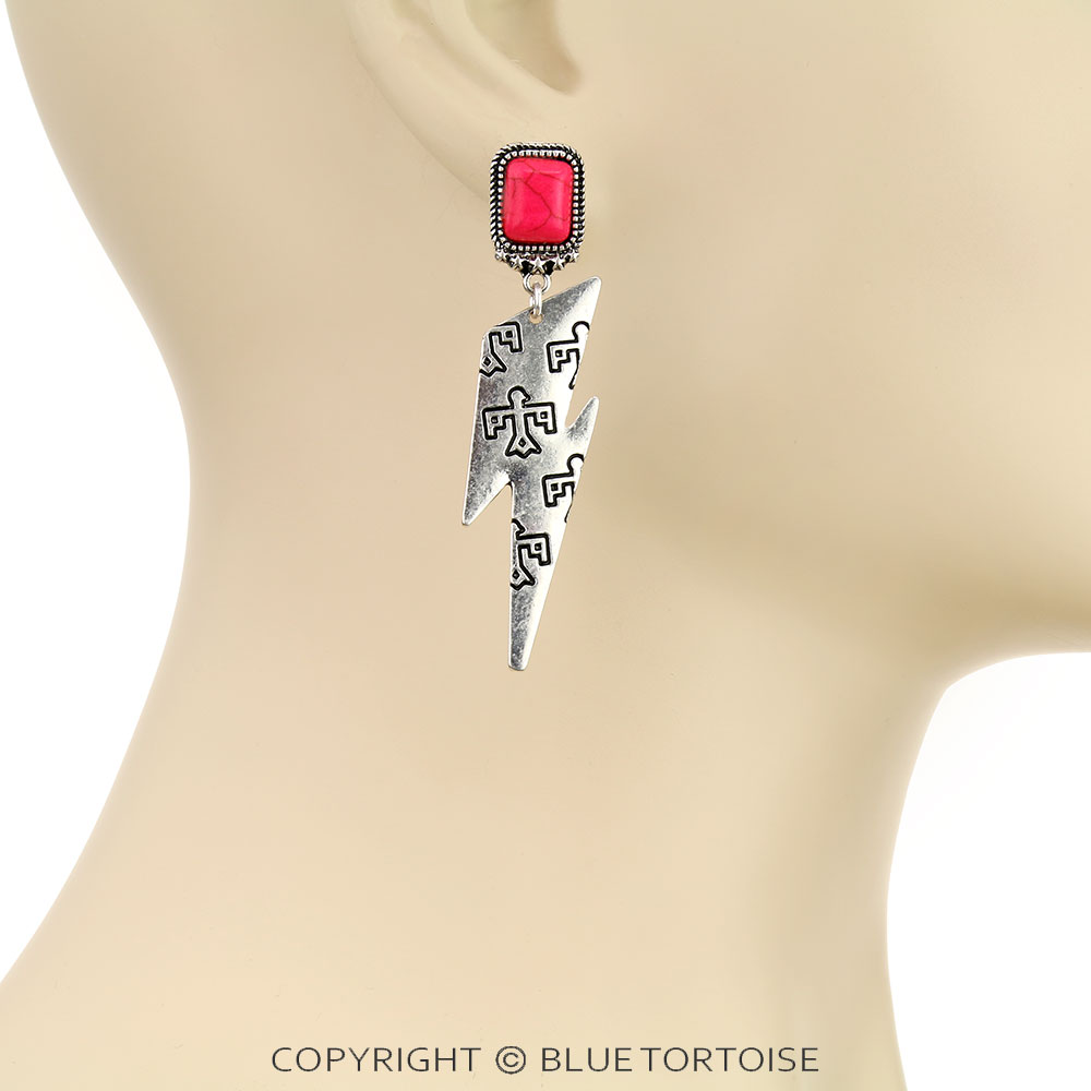 Western Thunderbird Pattern Thunder Stud Earrings - Image 2