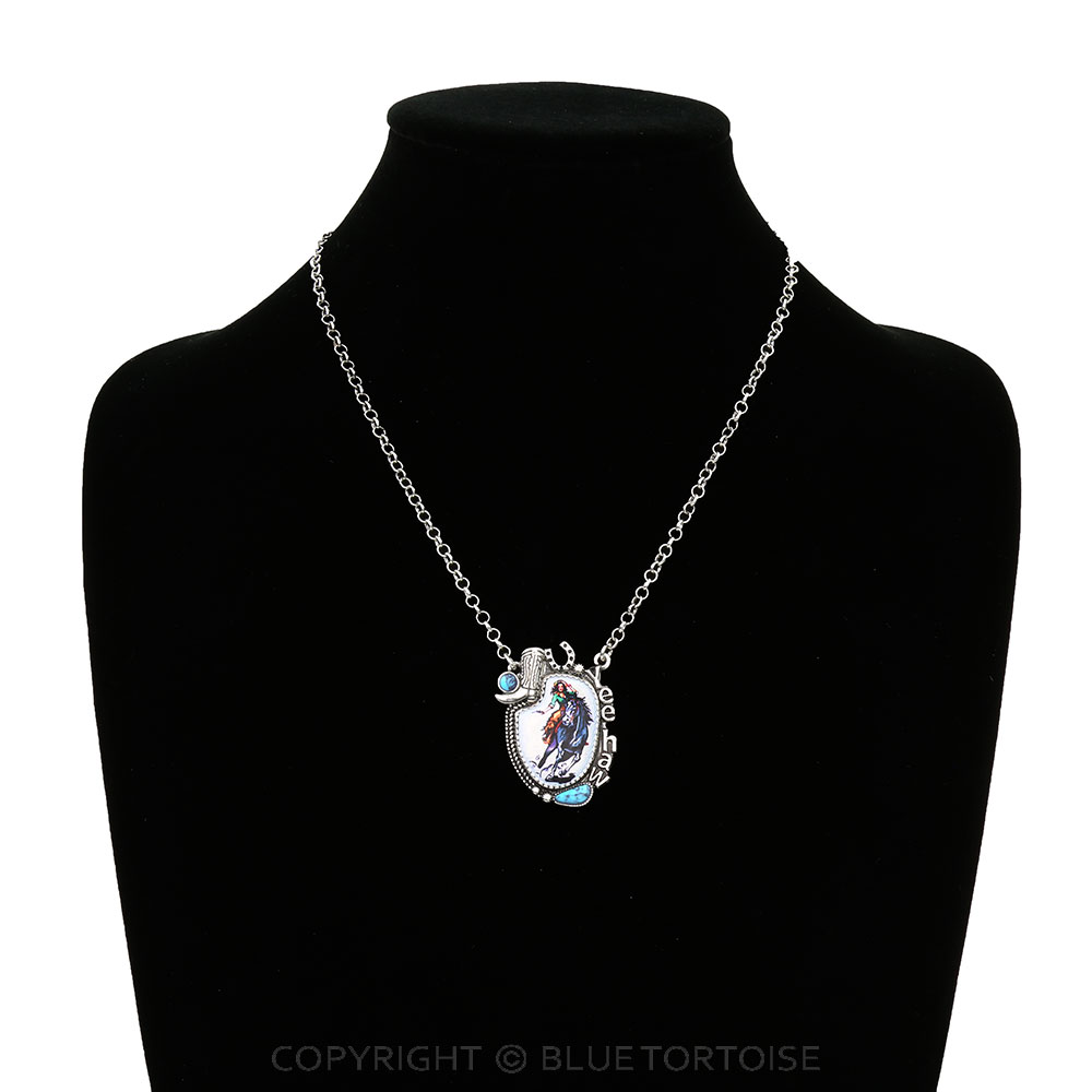 Western "Yee-haw" Rodeo Print Pendant Necklace - Image 2