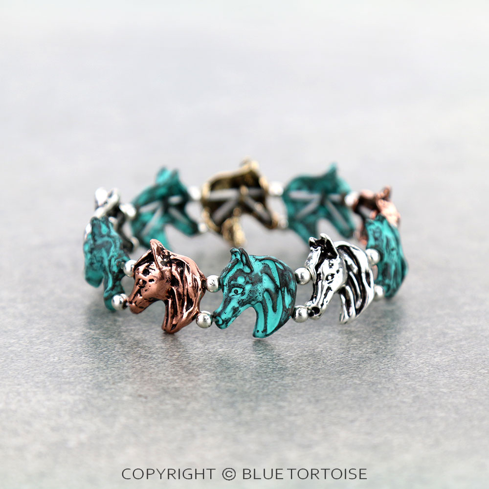 Western Horse Head Stretch Bracelet