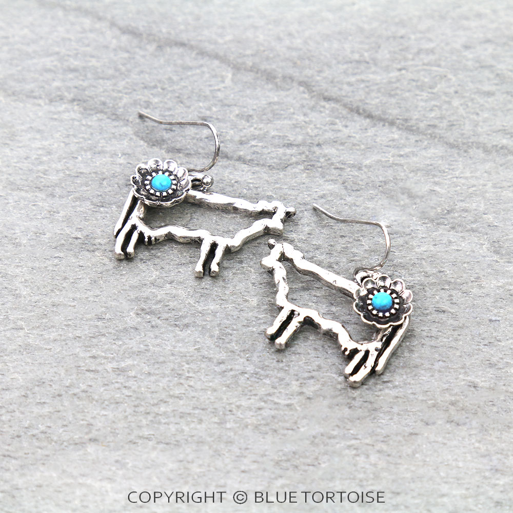 Western Cut Out Cow Dangle Earrings