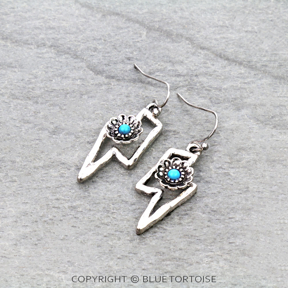 Western Cut Out Thunder Dangle Earrings