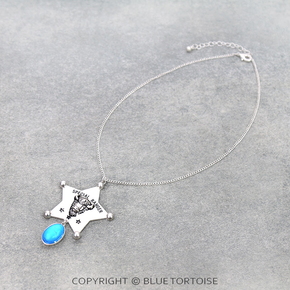 Western Special Ranger with Buffalo Pendant Necklace