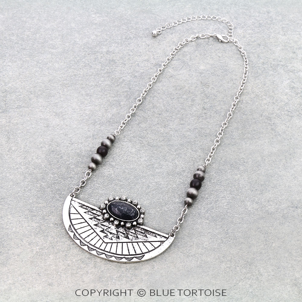 Western Aztec Style Stone Necklace
