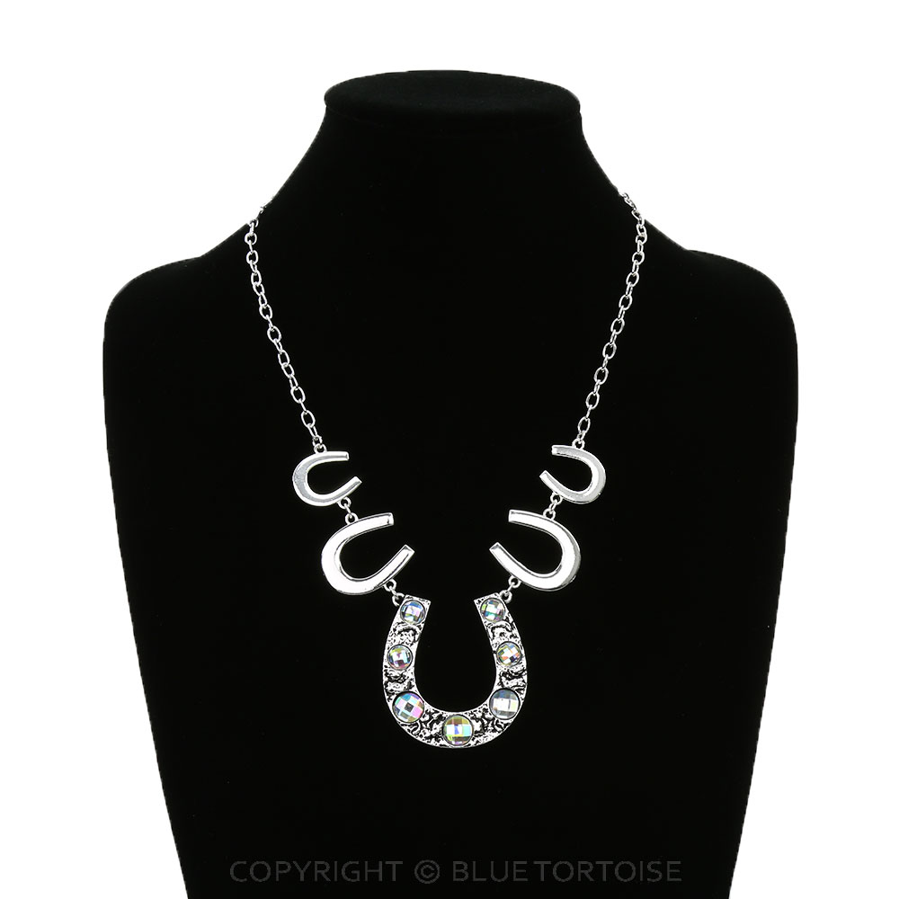 Western Horseshoe Pendant Necklace - Image 2