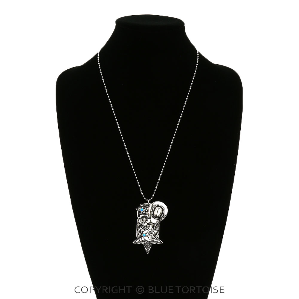Western Guitar Pendant Necklace - Image 2