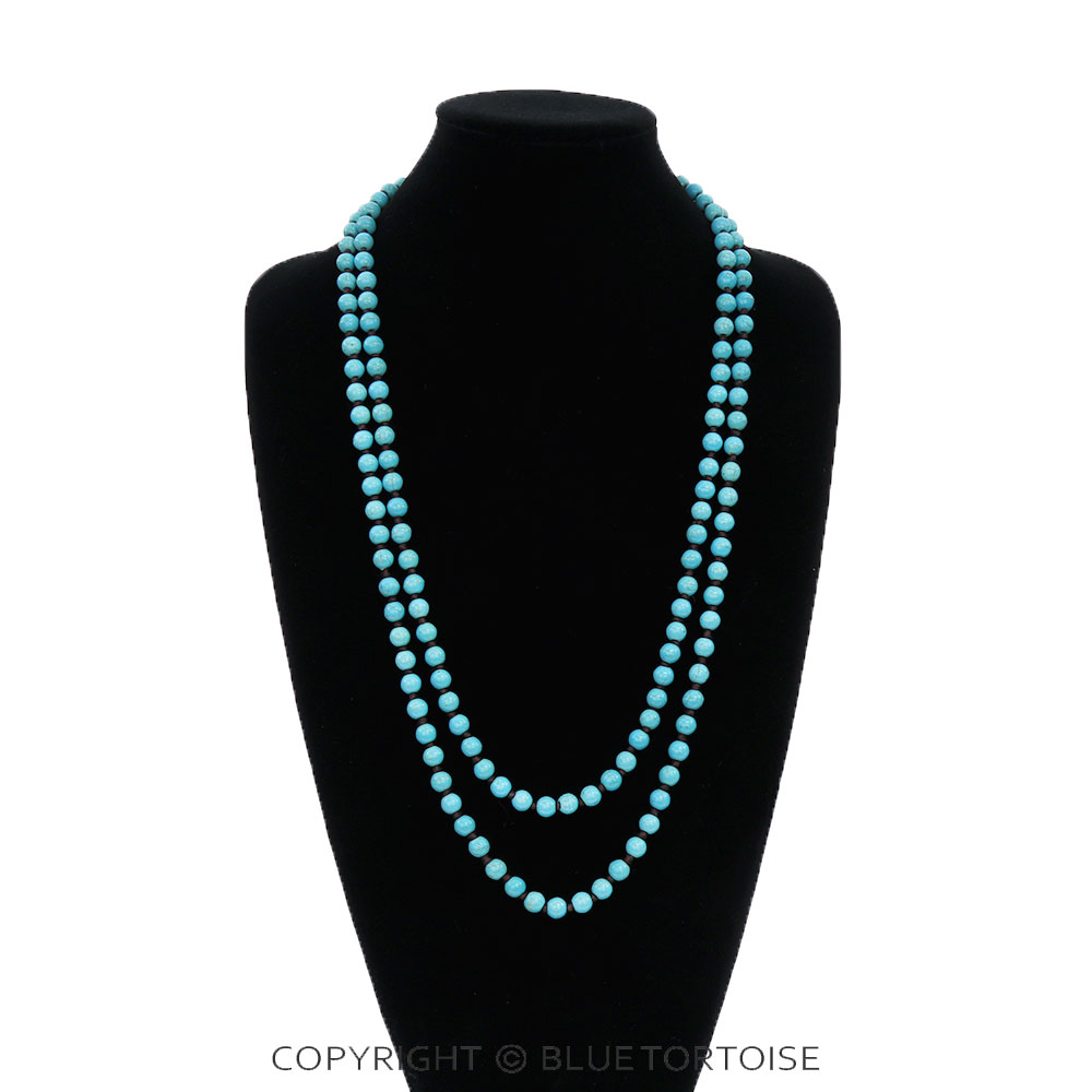 Western Round Stone Bead Necklace - Image 2