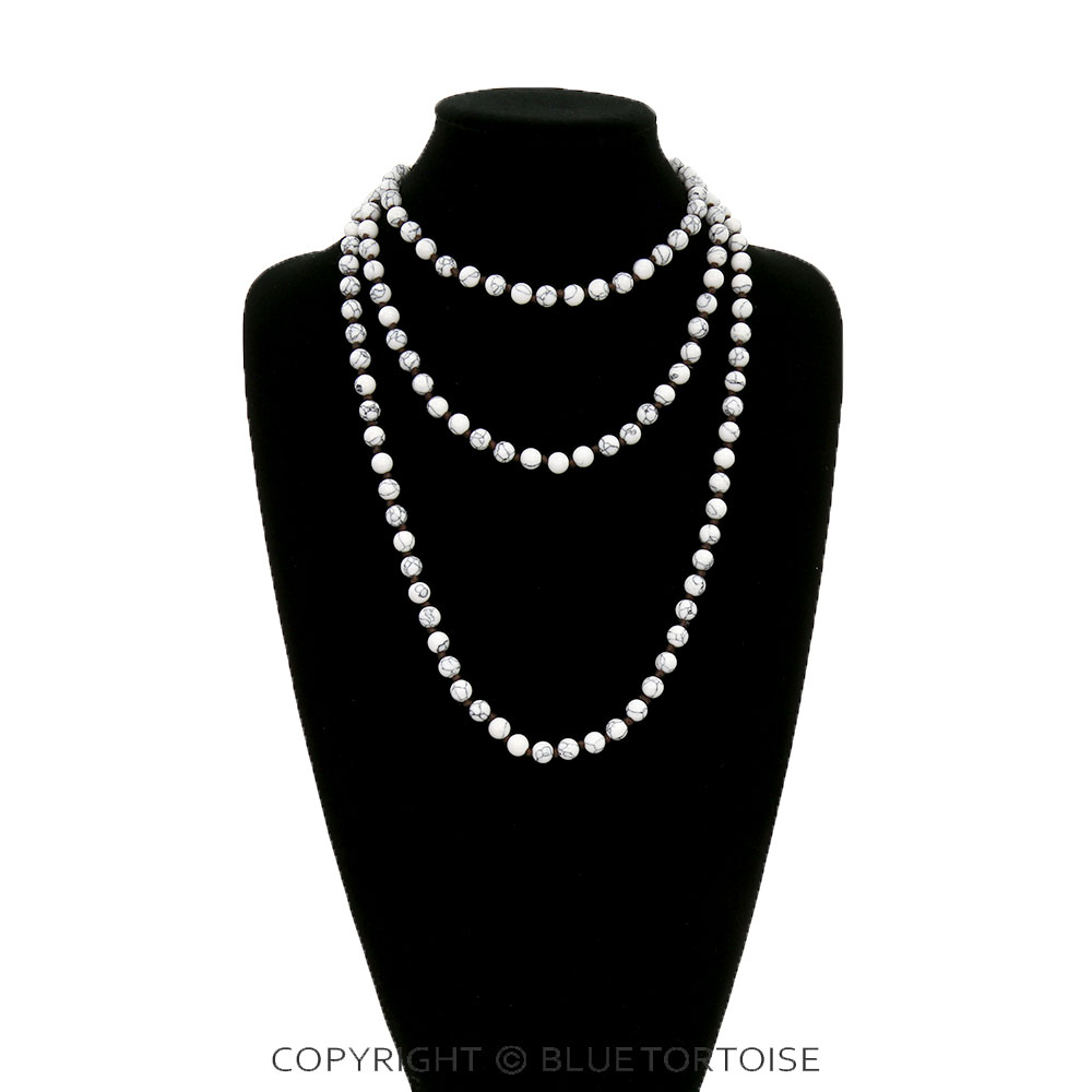 Western Round Stone Bead Necklace - Image 3