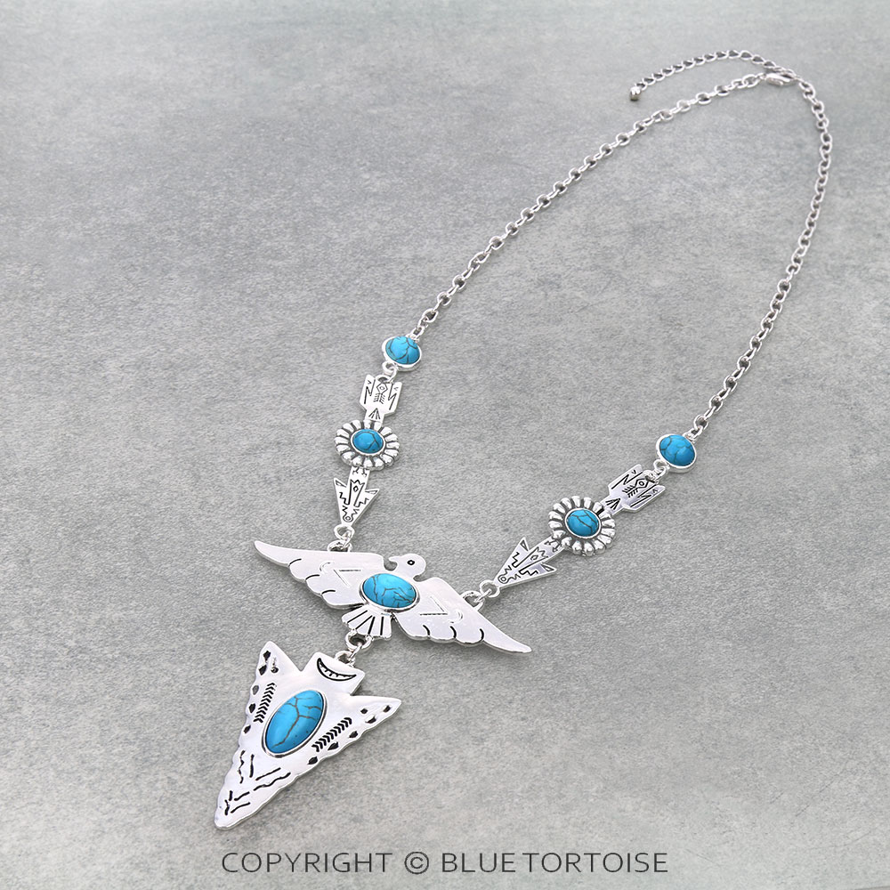Western Thunderbird with Arrowhead Pendant Necklace