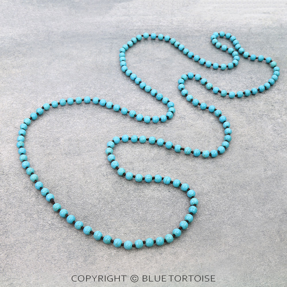 Western Round Stone Bead Necklace