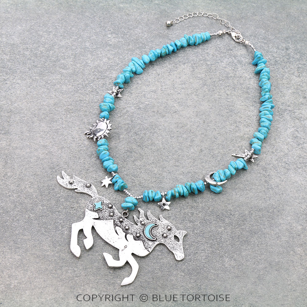 Western Astrology Horse Pendant Necklace