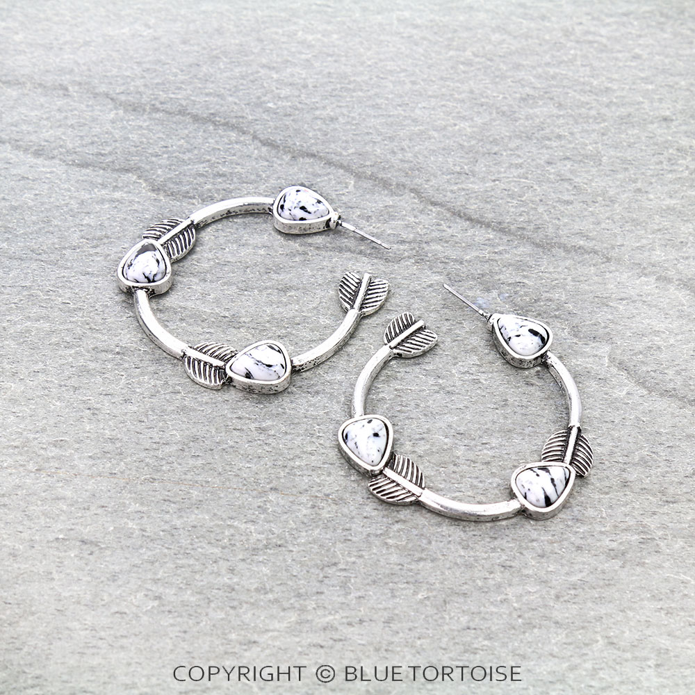 Western Arrow Hoop Earrings