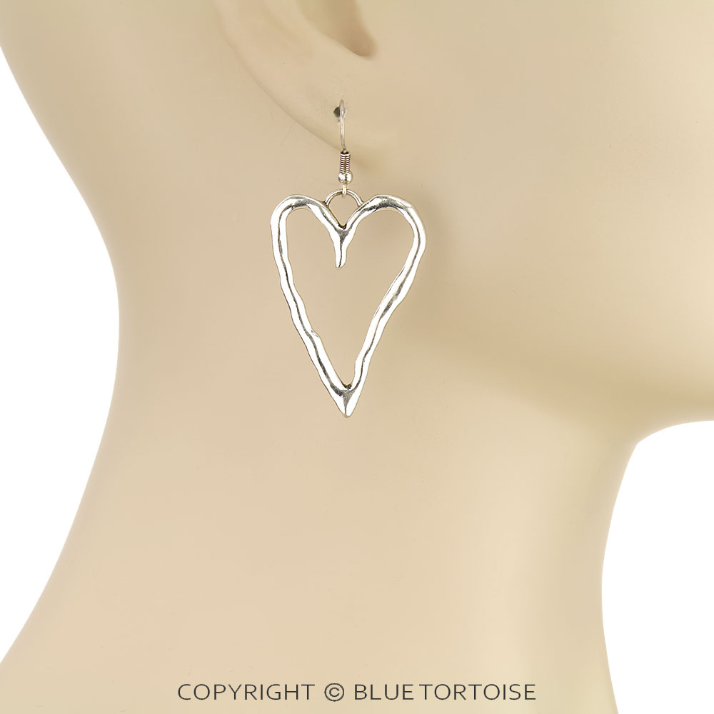 Western Heart Dangle Earrings - Image 2