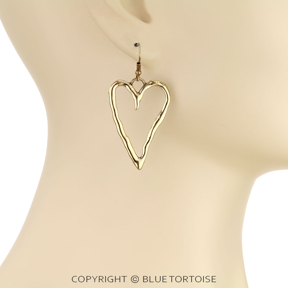 Western Heart Dangle Earrings - Image 2