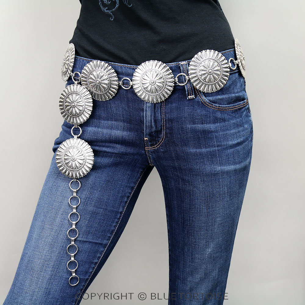 Western Round Concho Belt L/XL - Image 2