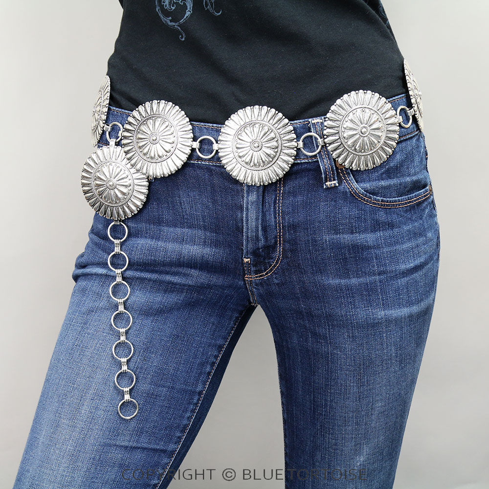 Western Round Concho Belt S/M - Image 2