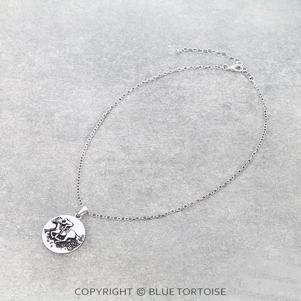 Western Horse Embossed Necklace