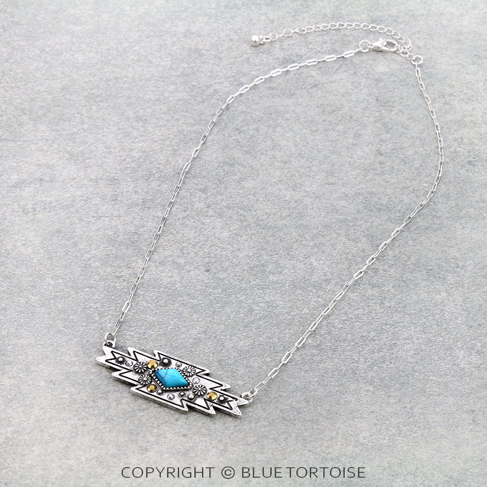 Western Aztec Stone Necklace