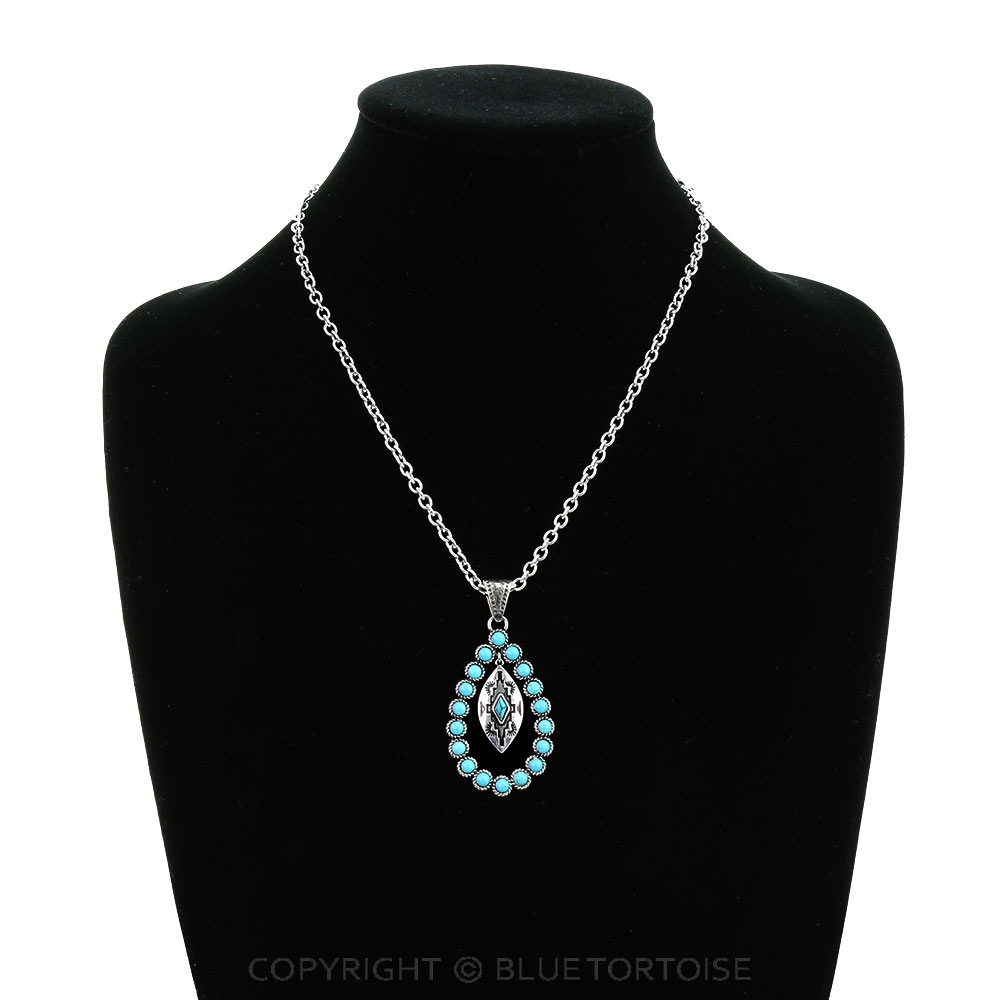 Western Aztec Stone Pendant Necklace - Image 2