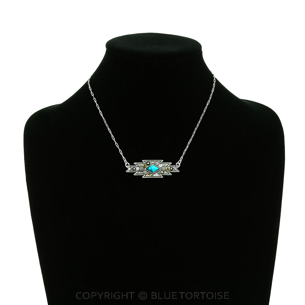 Western Aztec Stone Necklace - Image 2