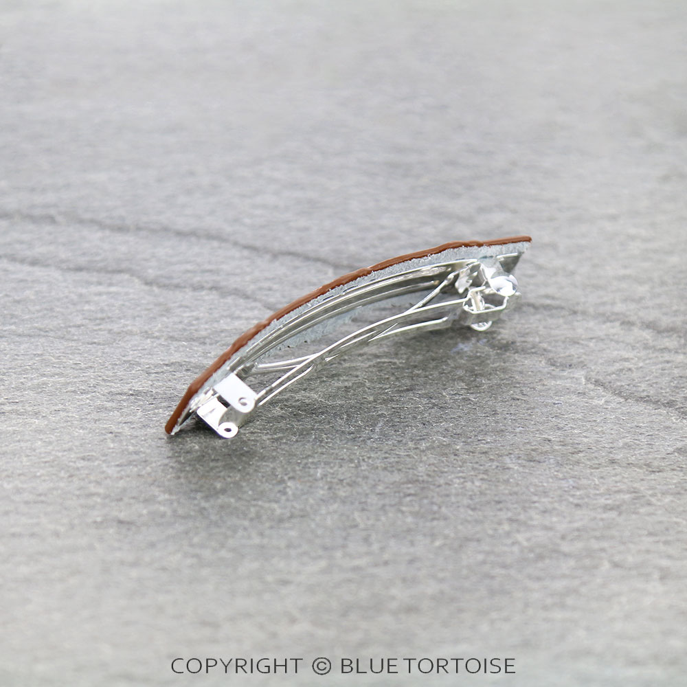 Concho Genuine Tooled Leather Hair Clip - Image 2