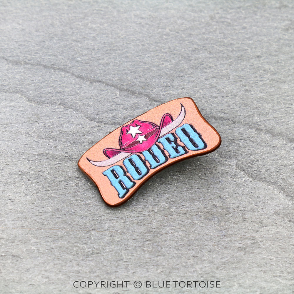 Rodeo Genuine Tooled Leather Hair Clip