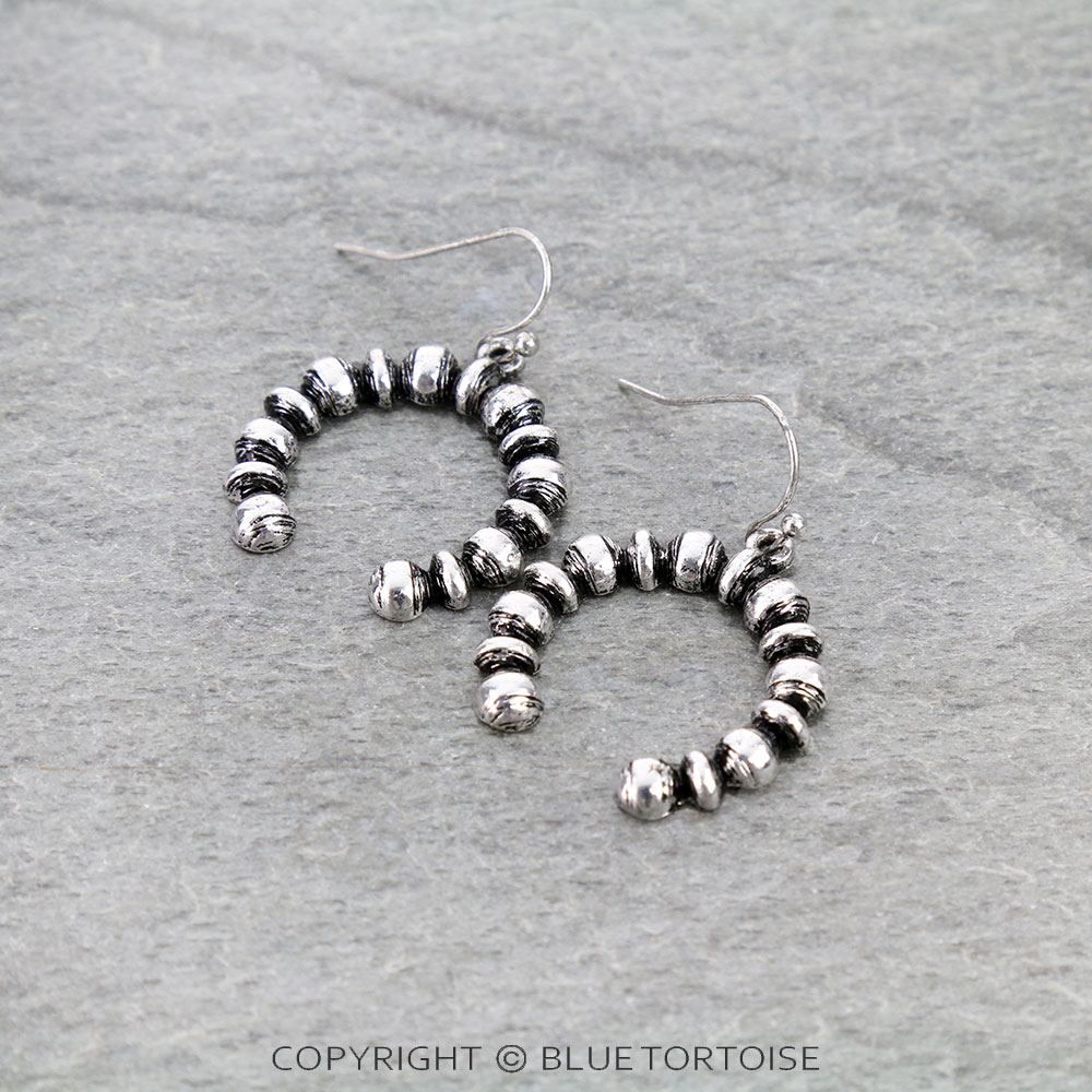 Western Squash Blossom CCB Textured Earrings