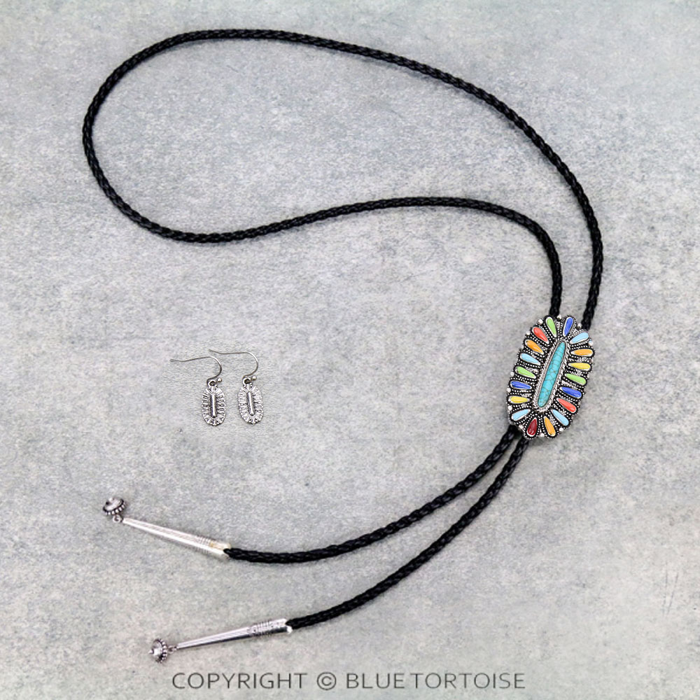 Western Design Bolo Necklace Set