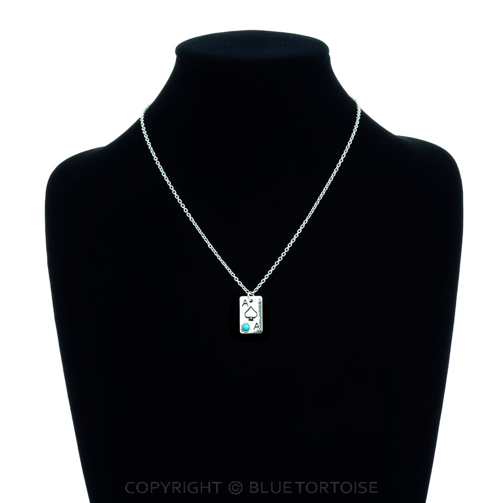 Western Ace of Clubs Pendant Necklace - Image 2