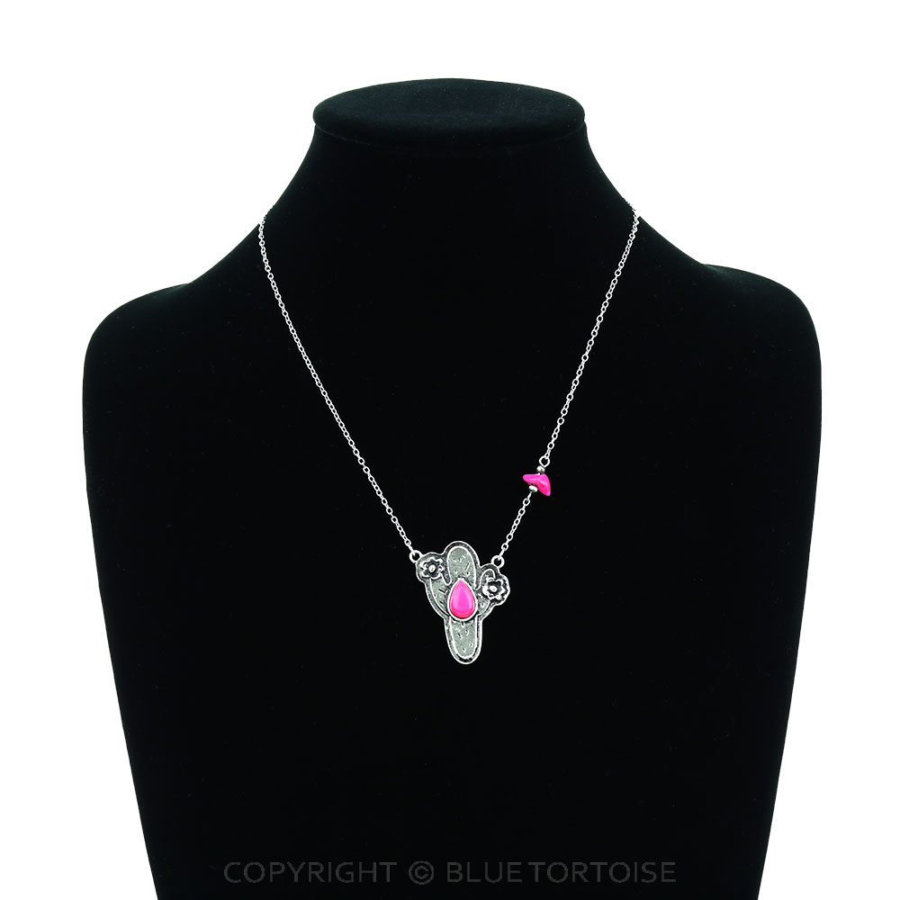 Western Cactus Pendant Necklace - Image 2