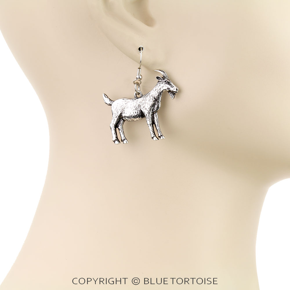 Western Goat Dangle Earrings - Image 2