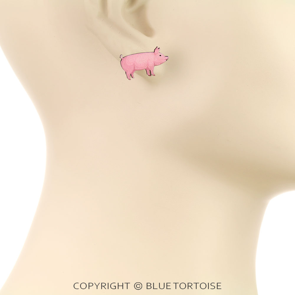 3 Pair Western Farm Animal Wooden Earring Set - Image 4