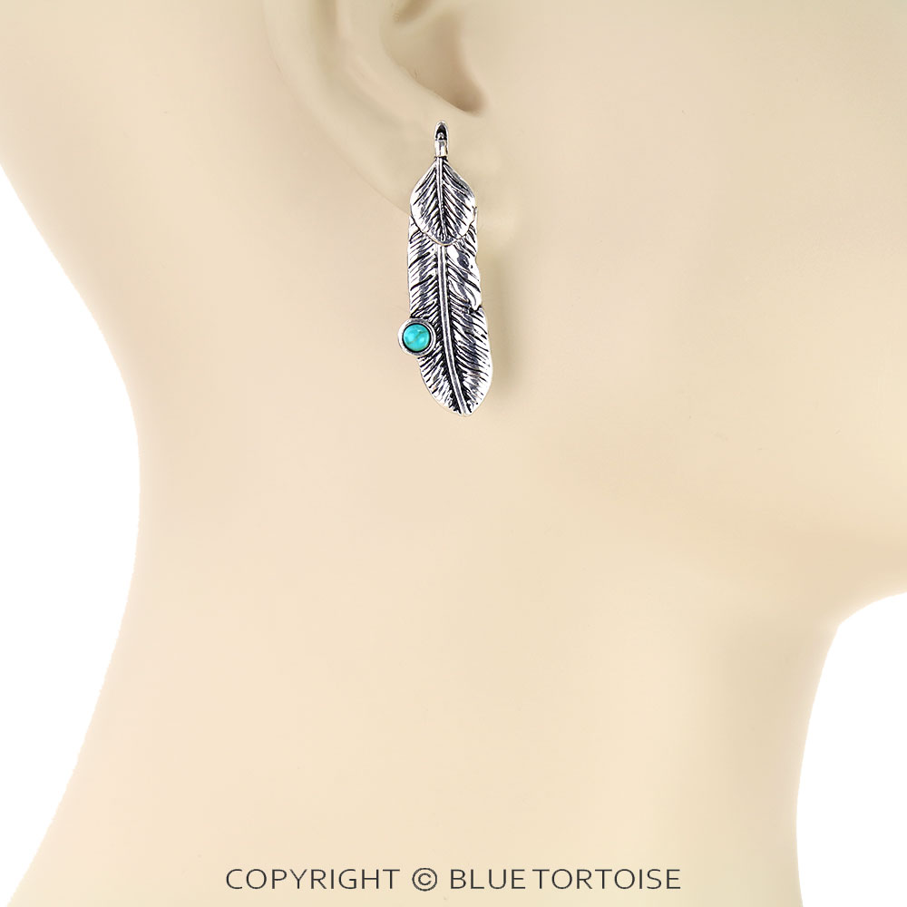 Western Feather Stud Earrings - Image 2