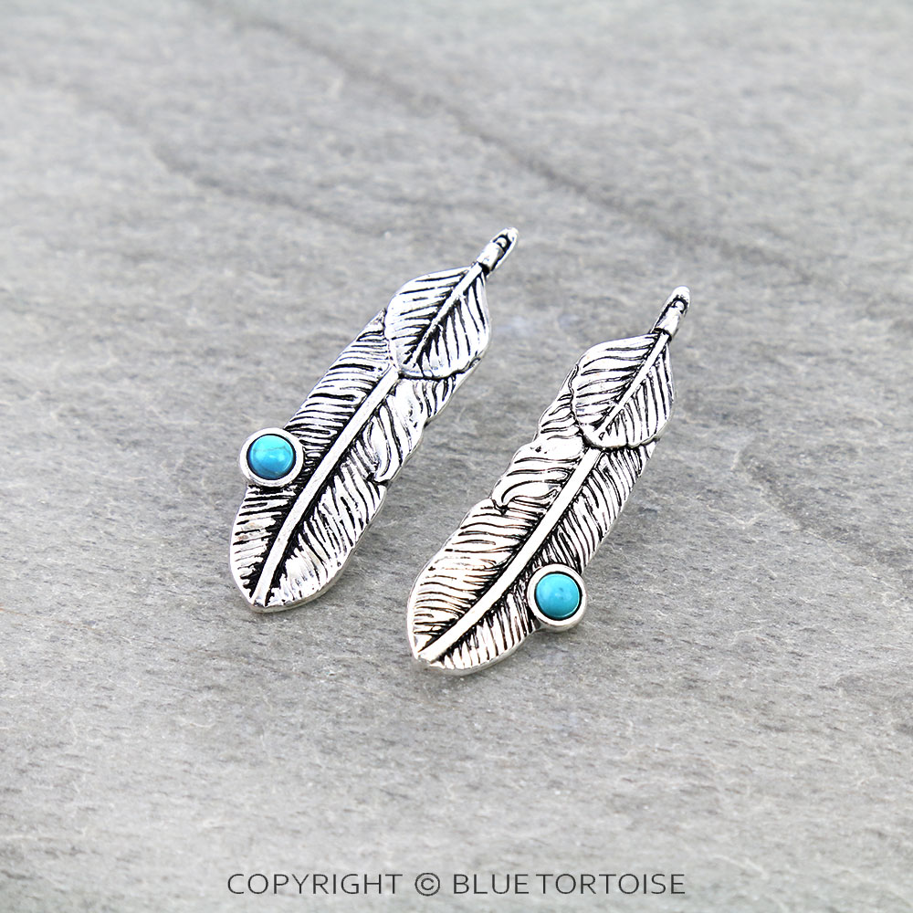 Western Feather Stud Earrings