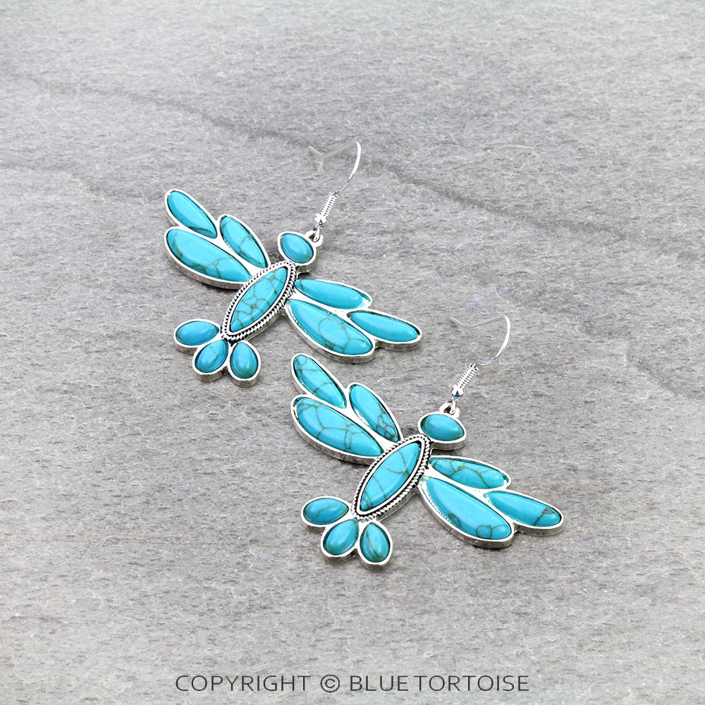 Western Thunderbird Stone Dangle Earrings