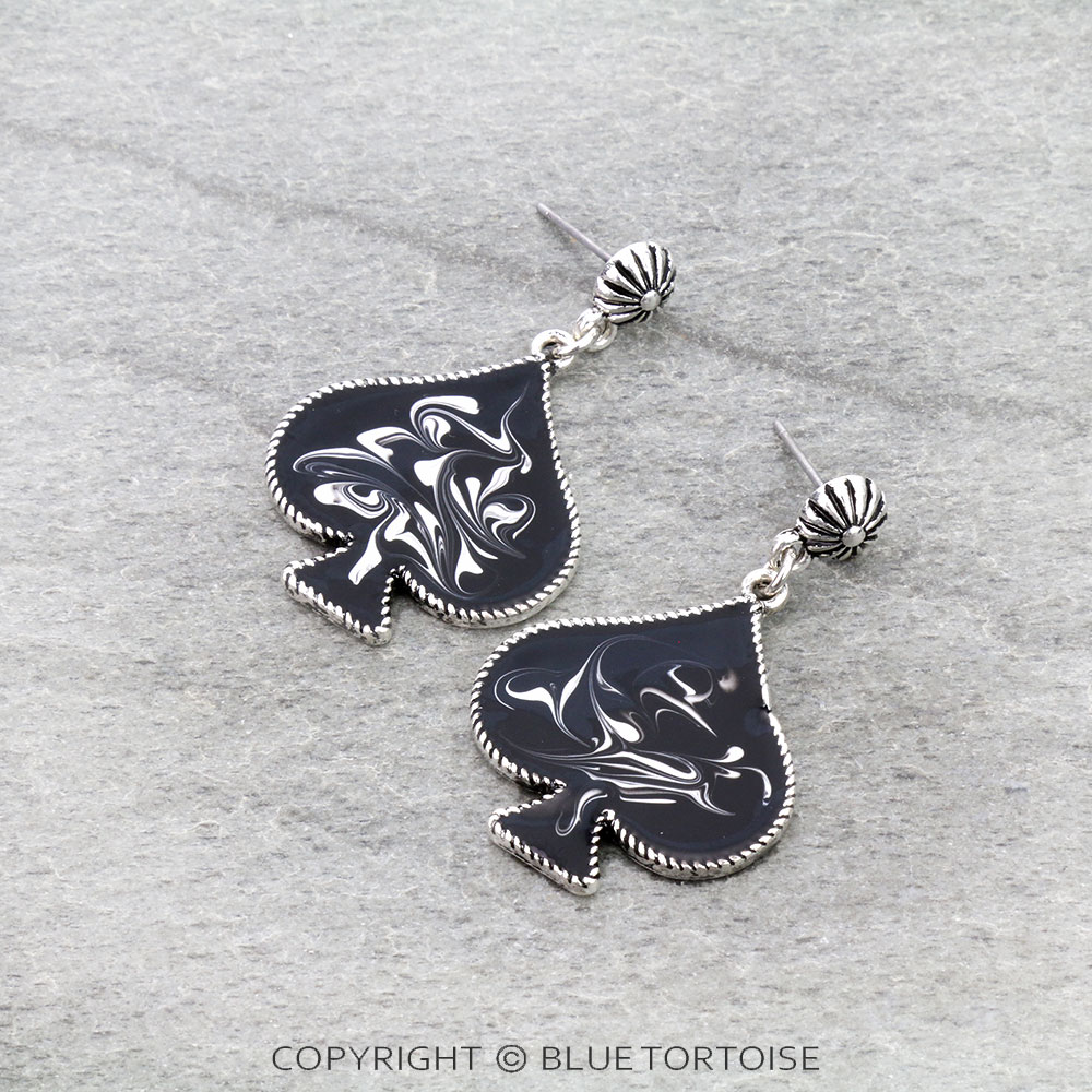 Ace of Spades Stud Earrings