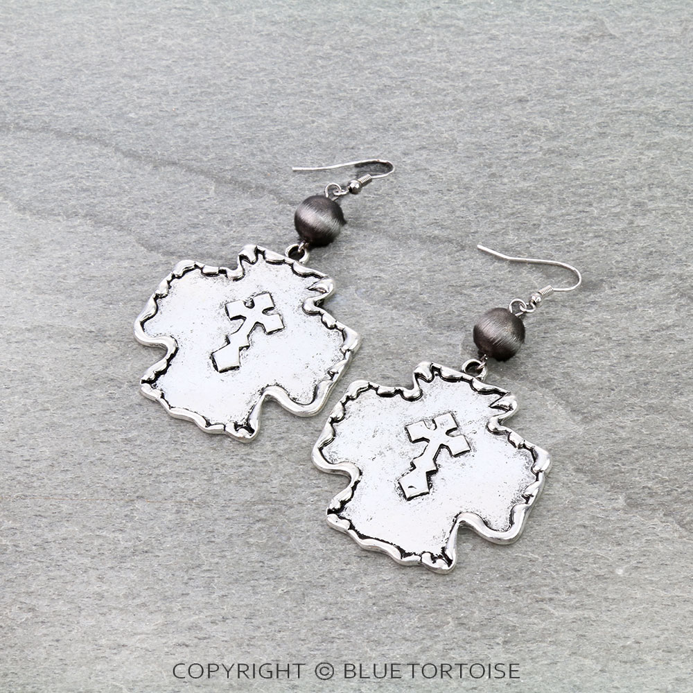 Western Cross Dangle Earrings