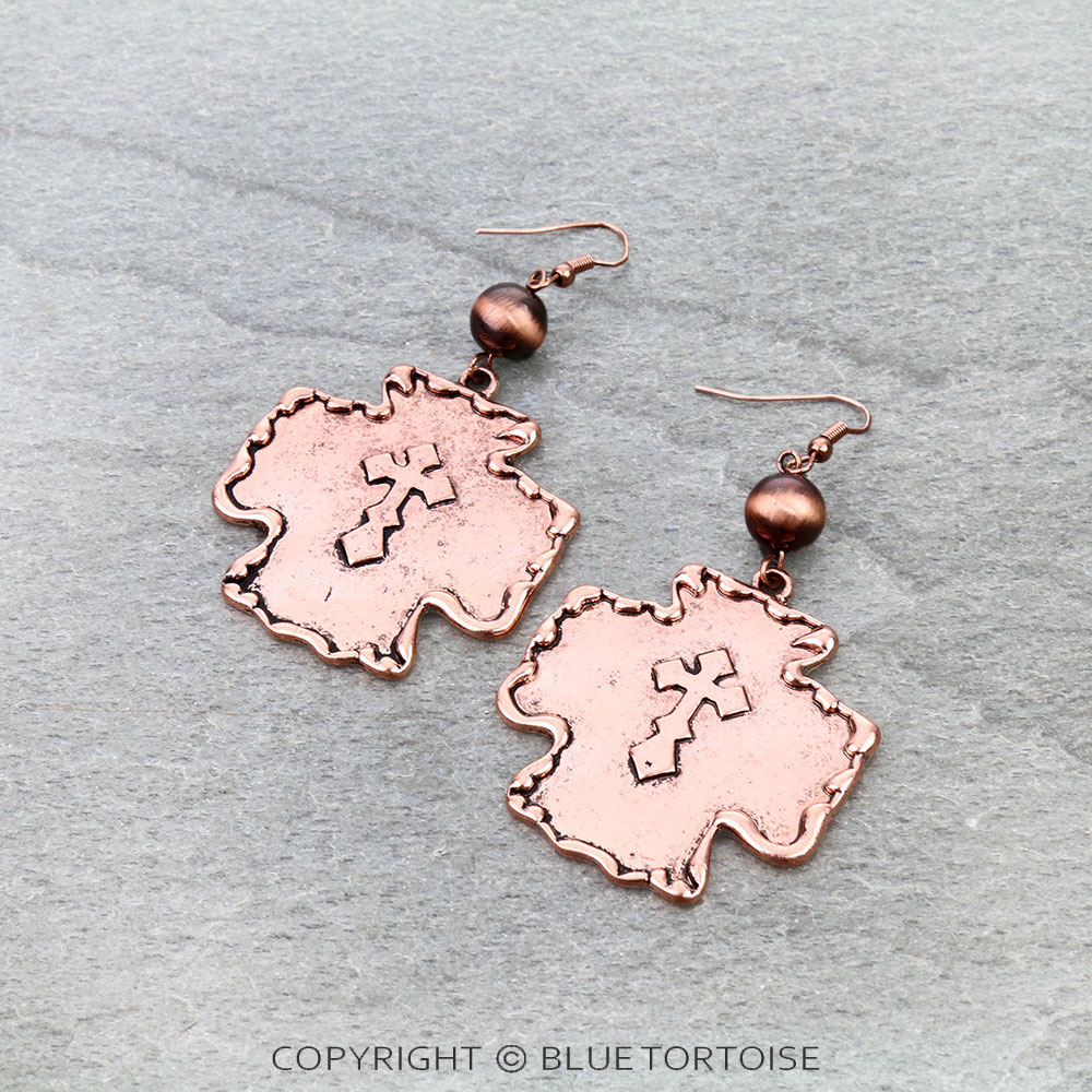 Western Cross Dangle Earrings