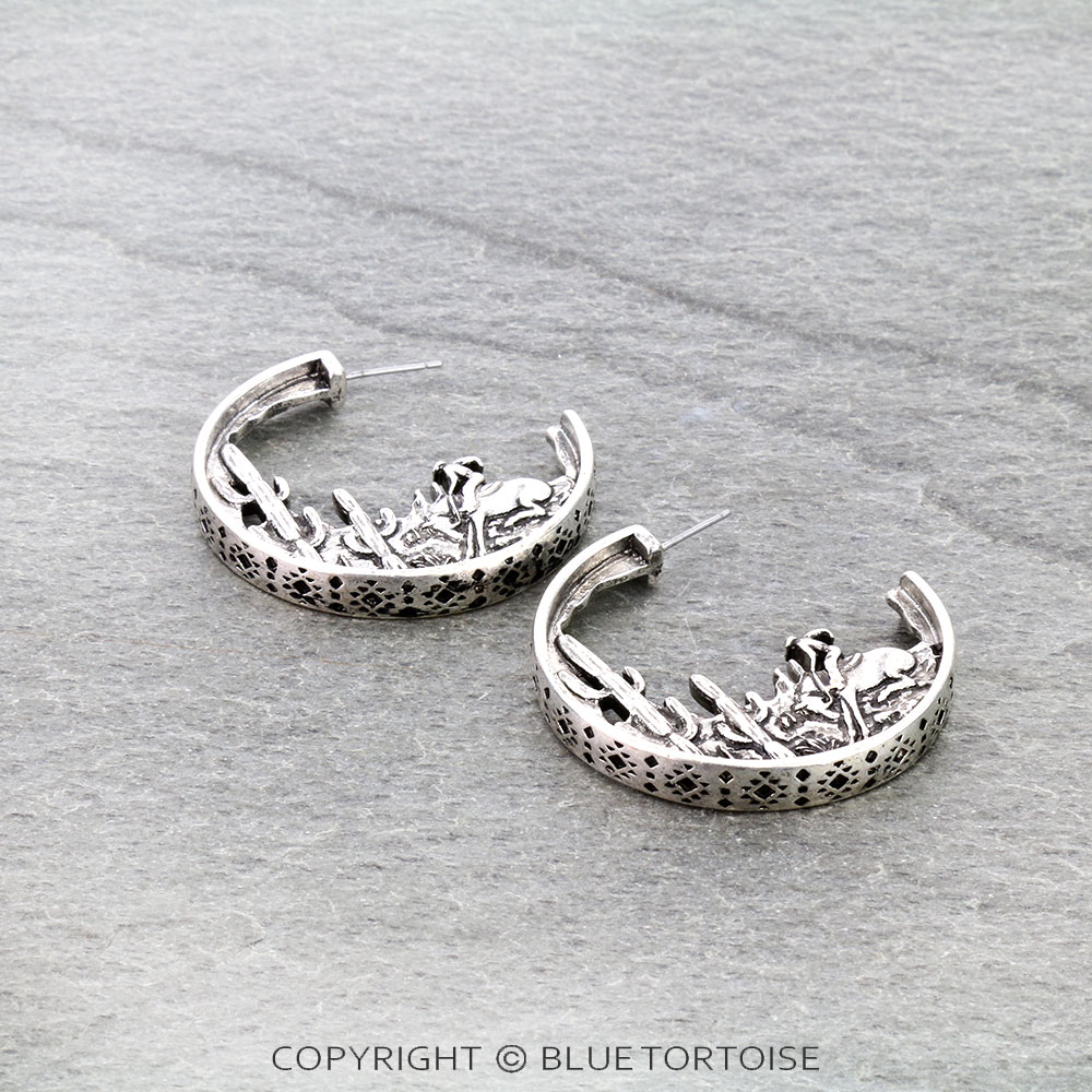 Western Rodeo Hoop Earrings - Image 3