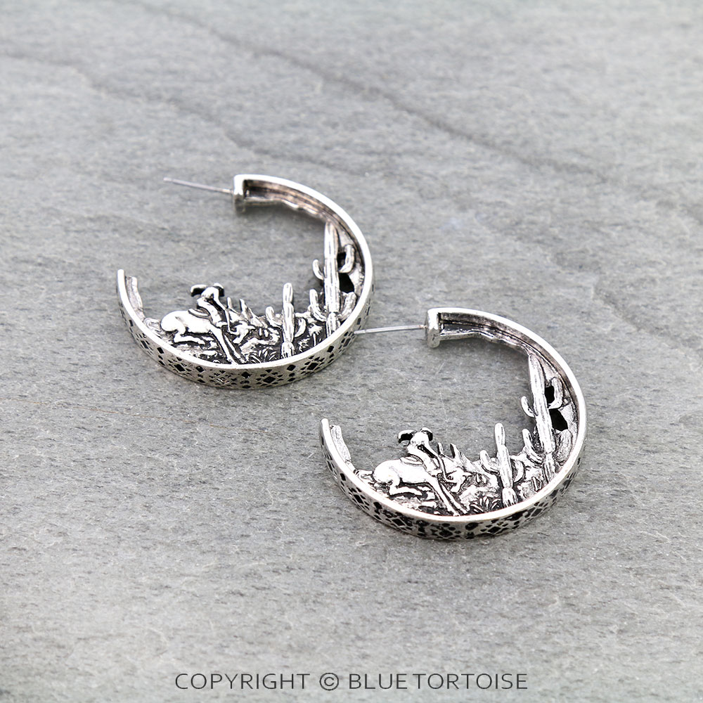 Western Rodeo Hoop Earrings - Image 4