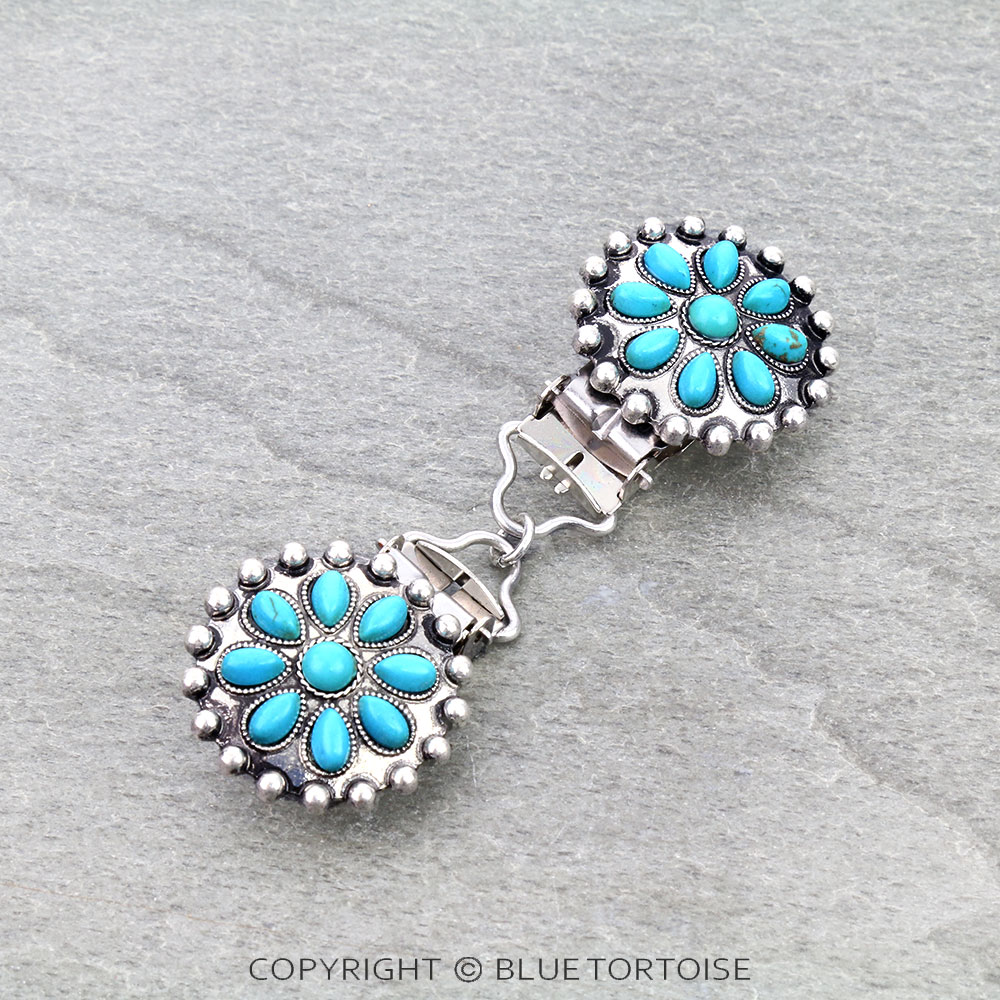 Western Concho Stone Dress Clip