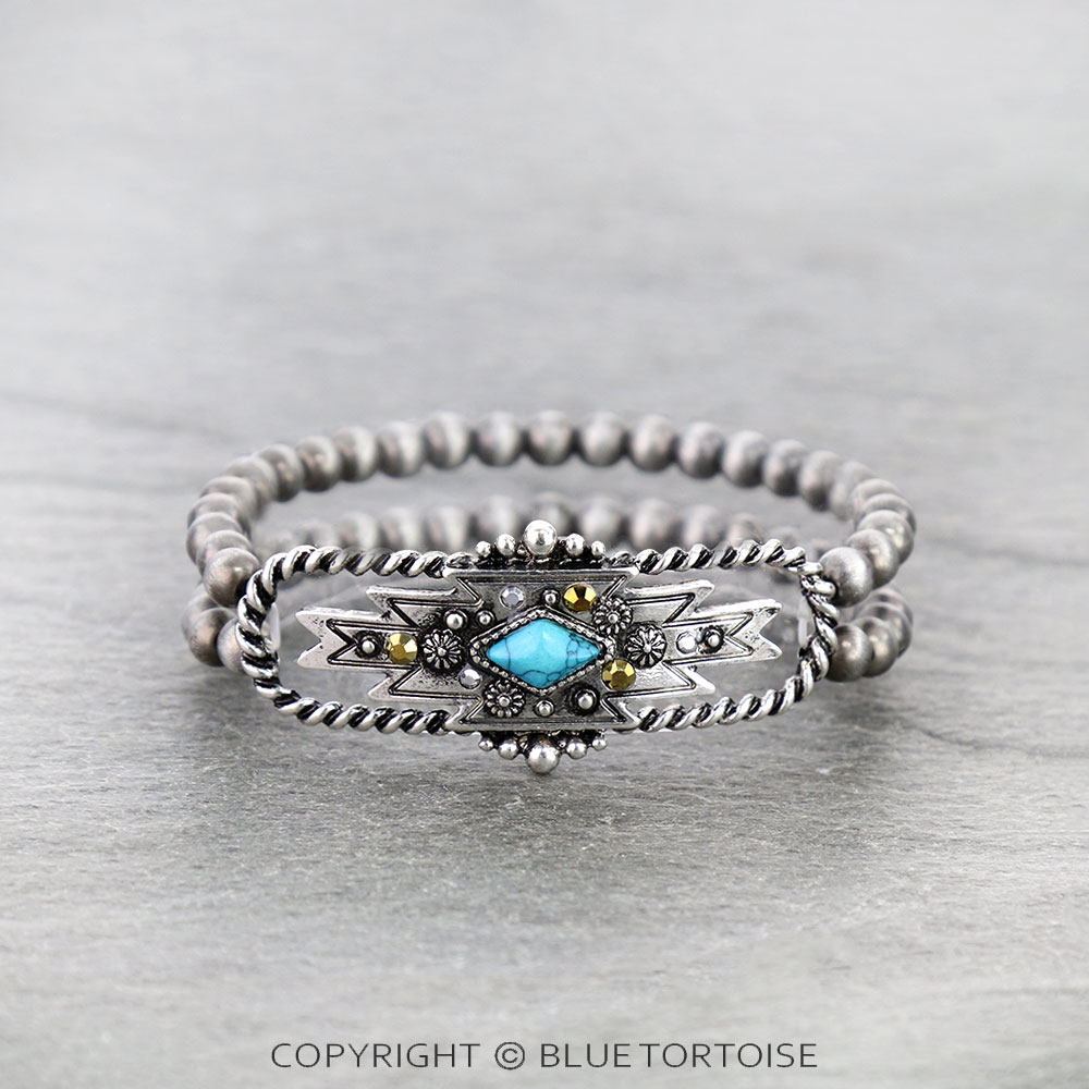 Western Aztec Stretch Bracelet