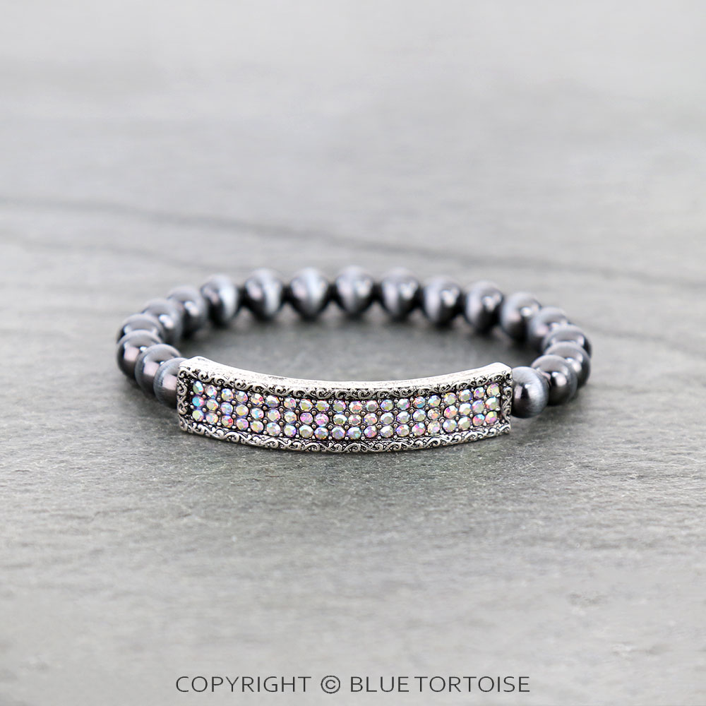 Bar Stone Stretch Bracelet